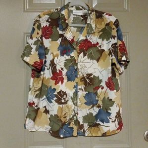 Alfred Dunner Vintage button up top woman size 14